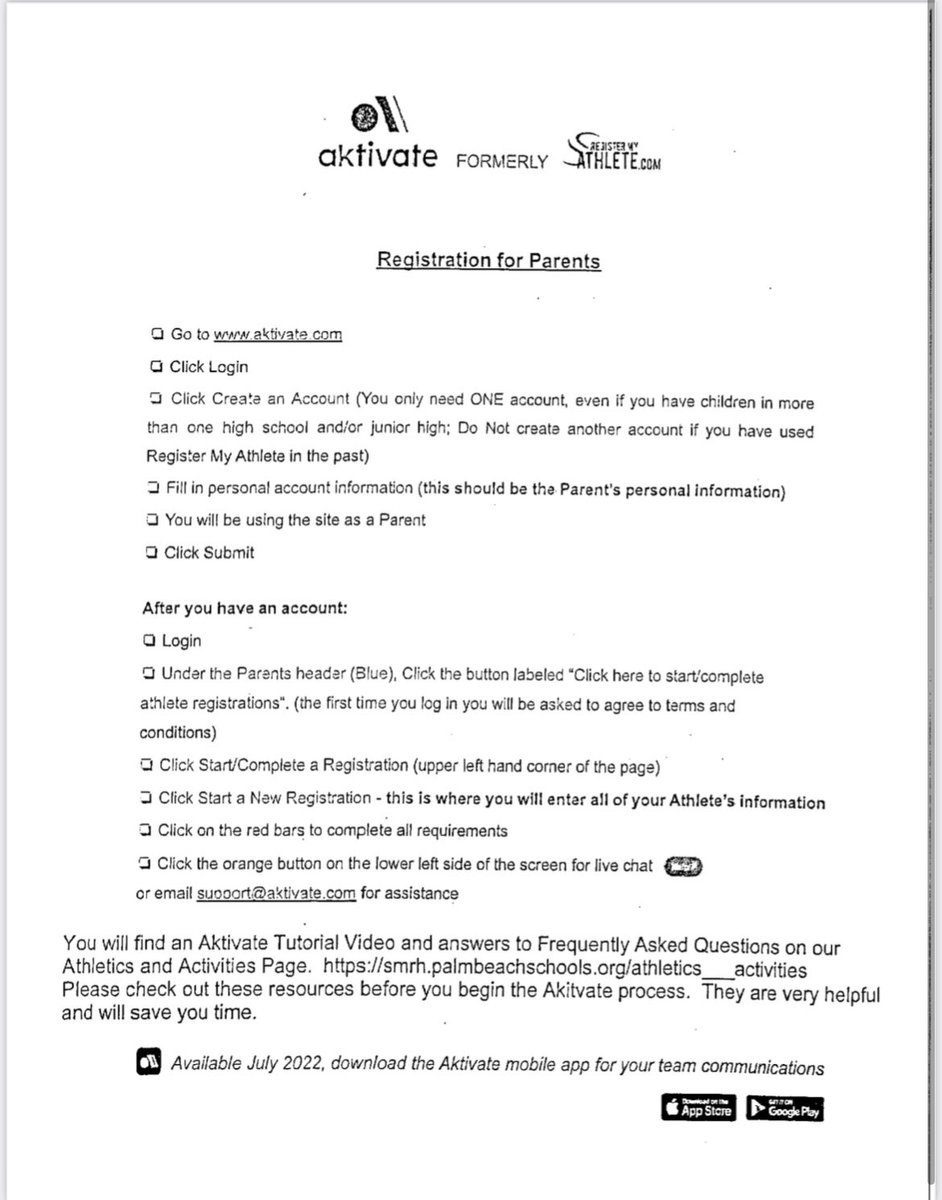 Hawks! Let’s make sure we’re completing our Aktivate accounts! Off-season is right around the corner and you must be cleared to participate!