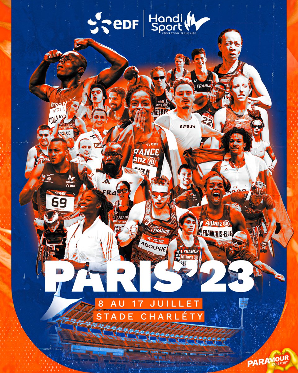 🇫🇷 ILS SONT LA ! 🐓 L'équipe de France de para athlétisme est prête pour les Championnats du Monde ! 👏 pour les 35 para athlètes qui concourront pour la France du 8 au 17 juillet à Charléty ! #EnergieduSport #PARIS23
