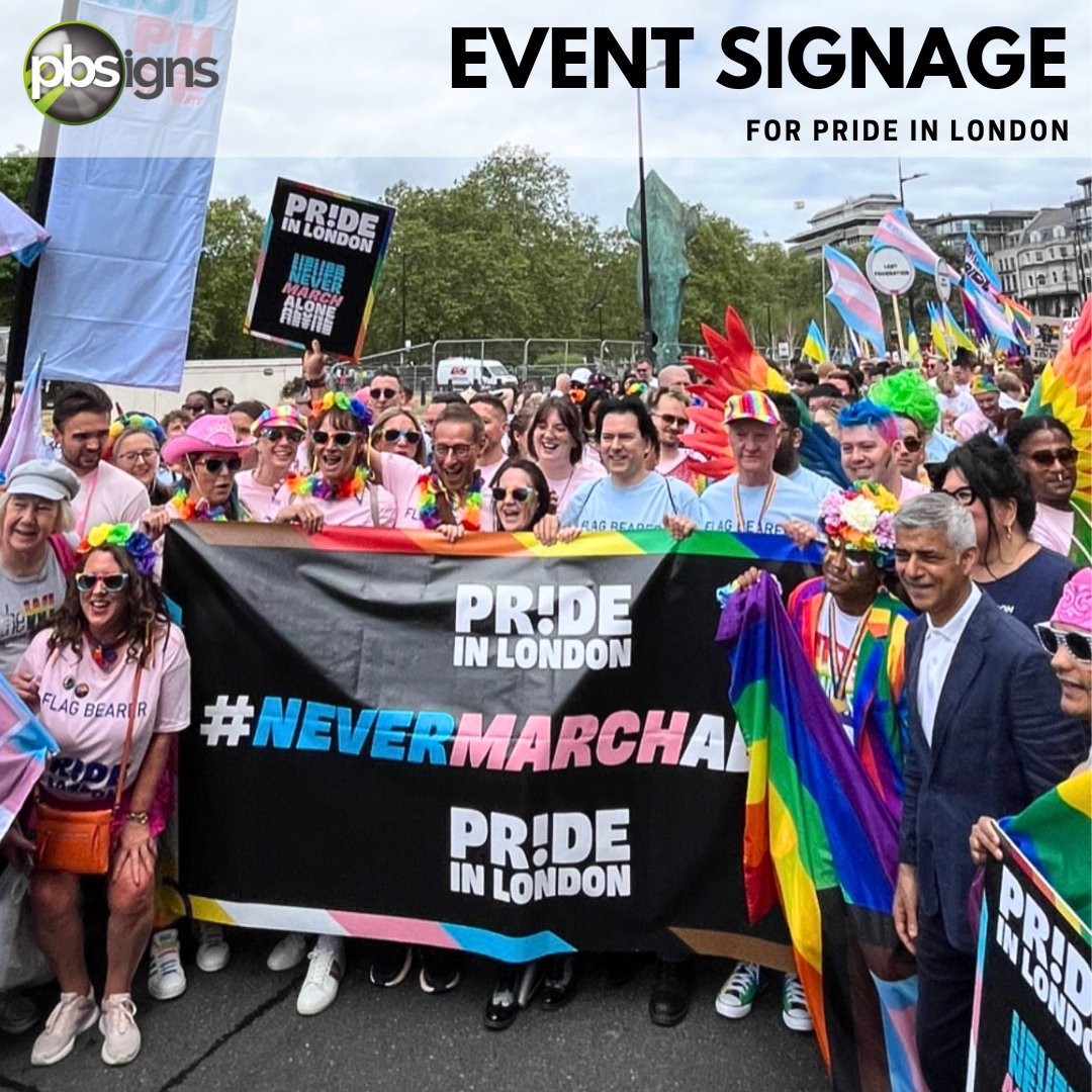 pb_signs's tweet image. From printing to #Pride Parade in 24 hrs 🏳‍🌈🏳‍🌈

#qualityquickly #fastsigns #eventprofs #TeamPBS #nevermarchalone @PrideInLondon