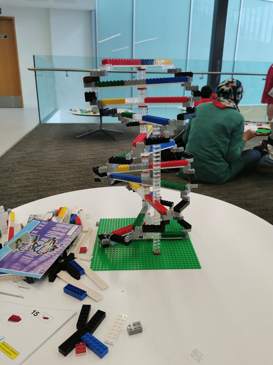 CambsPigeon's tweet photo. Epic Lego DNA building! #lmbopenday https://t.co/0nh0qLoqym