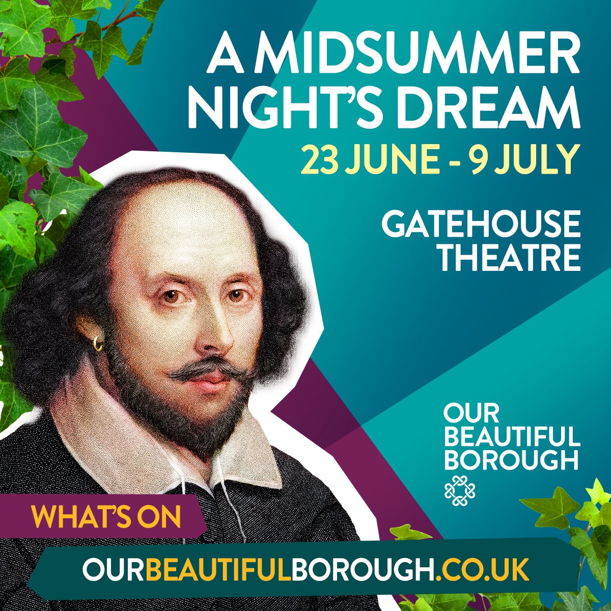 Stafford’s annual #Shakespeare production continues @Staff_Gatehouse with a stunning version of 'A Midsummer Night’s Dream' running until 9th July. More info visit: tinyurl.com/39frknj6. For pre- and post-show food and drink ideas visit tinyurl.com/3pd6yzer @EnjoyStaffs