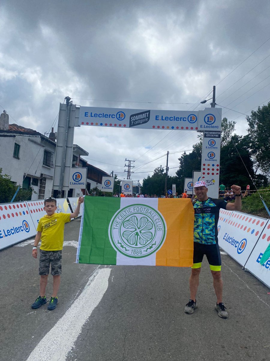 One of our @Road2Seville23 cyclists retraced our route out of Bilbao with @letour today and is at the summit of a spectacular climb 🍀 Help support the work of our @foundationCFC by making a small donation 🍀 justgiving.com/team/ride2sevi… 95 K raised so far - help us smash 100 K