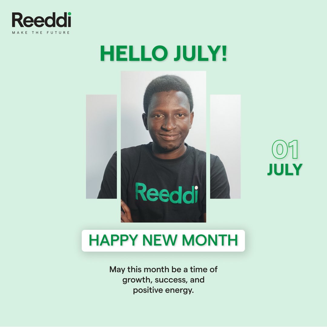 reeddi's tweet image. Wishing you a July filled with joy, sunshine, and endless possibilities!☀️ 

May this month bring you new adventures, cherished moments with loved ones, and the courage to chase your dreams. 

Happy New Month 💫

 #Reeddi #Makethefuture #HelloJuly