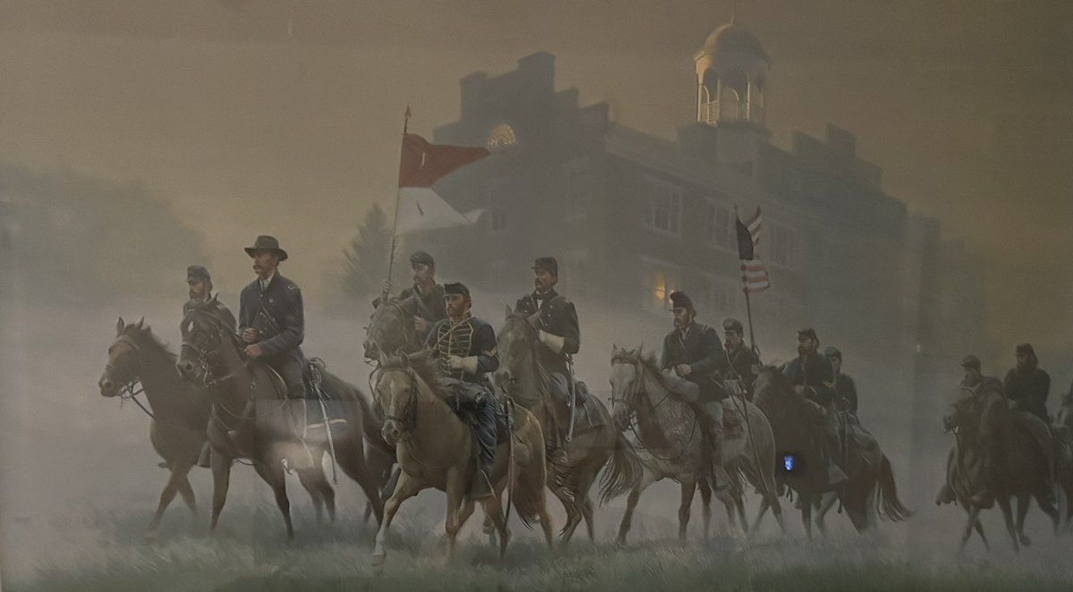 At 5:15 am, 160 years ago today, Brigadier General John Buford crossed in front of the Lutheran Seminary w/ his small band of cavalry. They took position on McPherson’s Ridge outside the small town of Gettysburg.  

Their actions during 3 hours would lead to saving our nation.