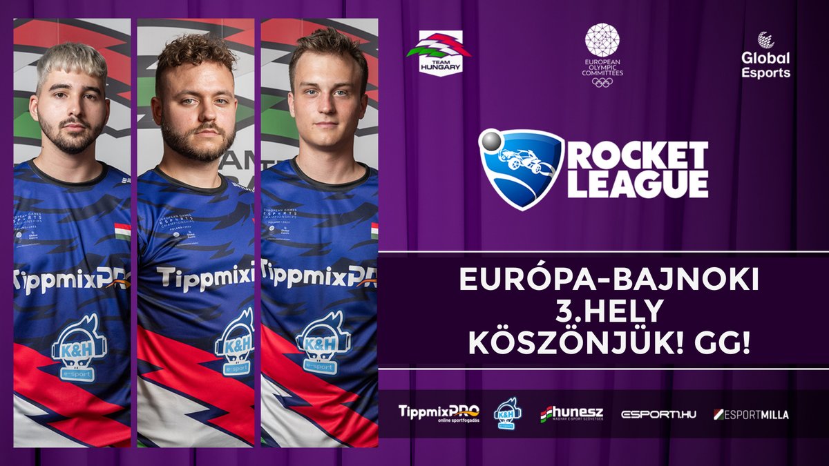 #TEAMHUNGARY #RocketLeague 
Elképesztő játékkal, és fantasztikus hangulatban zárta  a magyar e-sport válogatott RL csapata a <a href="/GE_Federation/">Global Esports Federation</a> Európa Játékok E-sport versenyét. 
Gratulálunk és köszönjük! 
A csapat:
<a href="/Negsy47/">Negsy</a> 
<a href="/meshiinn/">meshxnn.</a> 
<a href="/Mstr_Rl/">Mstr.</a> 

edző:
<a href="/RyuuTsubasa/">Ryuu</a>