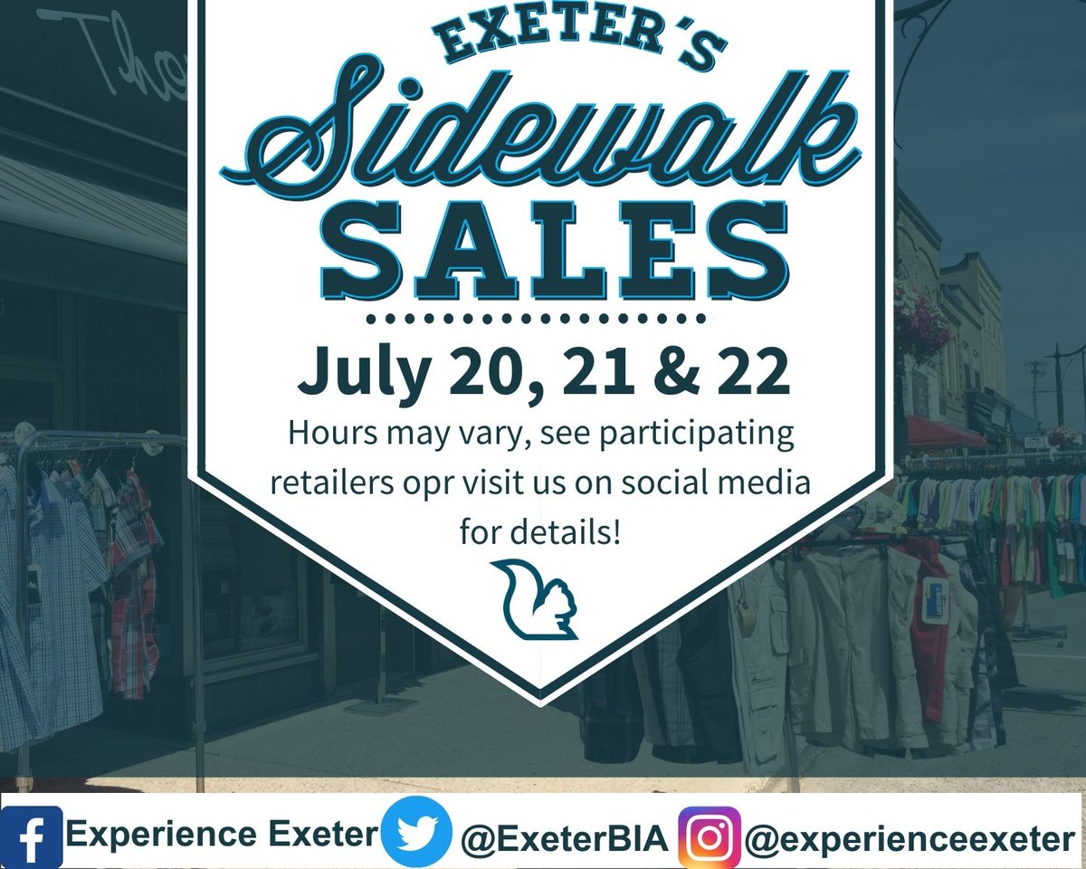 ExeterBIA's tweet photo. Lots of great events taking place in #ExeterOntario this July! https://t.co/zMlc9CyuZc