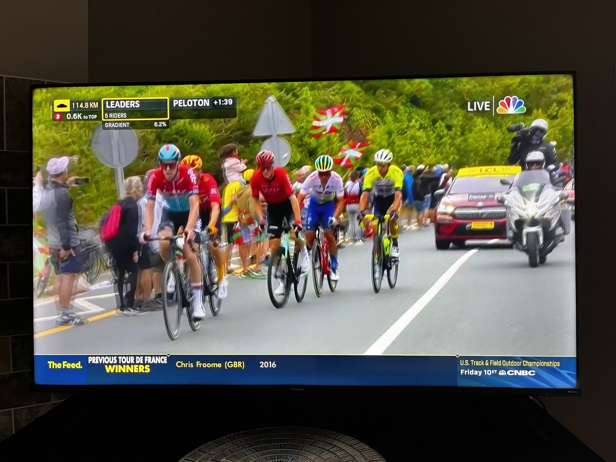 Watching first Tour d France from USA. Now I have a reason to wake up early 😀. #TourdeFrance #vivelafrance