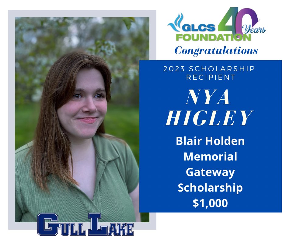 The GLCS Foundation congratulates our 2023 scholarship recipients. 43 scholarships have been awarded totaling $82,000. We’d like to celebrate them all individually too!Sincerest thanks to our generous donors who make these scholarships possible for our Gull Lake students! #glcsf
