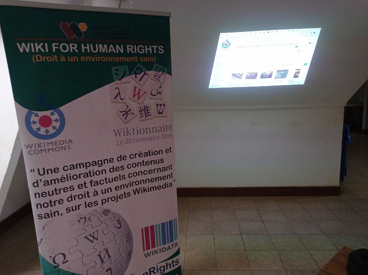 Waftai_cm's tweet photo. Edit-a-thon is currently taking place at the #MuséedesCivilisationsdeDschang as part of the #WikiForHumanRights2023 campaign in #Cameroon. Contest participants contribute to #Wiktionary (sentence examples), @Wikidata, #CommonsWikimedia and @Wikipedia.
#RightToahealthyEnvironment https://t.co/1f9CWym4JX