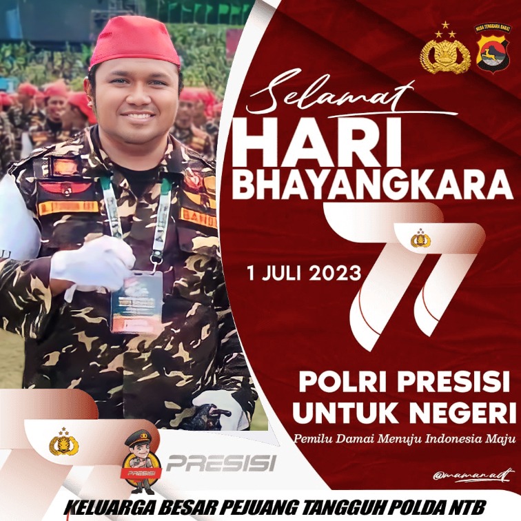 syukron_aby's tweet photo. Selamat HUT ke-77 Bhayangkara, semoga semangat Presisi terus terpatri dalam setiap langkah Polri, demi mewujudkan keadilan dan keamanan bagi seluruh rakyat Indonesia.

POLRI Presisi Untuk Negeri, Pemilu Damai Menuju Indonesia Maju. 

#saatnyabersinergi&amp;kolaborasi https://t.co/CrGNfCeXXh
