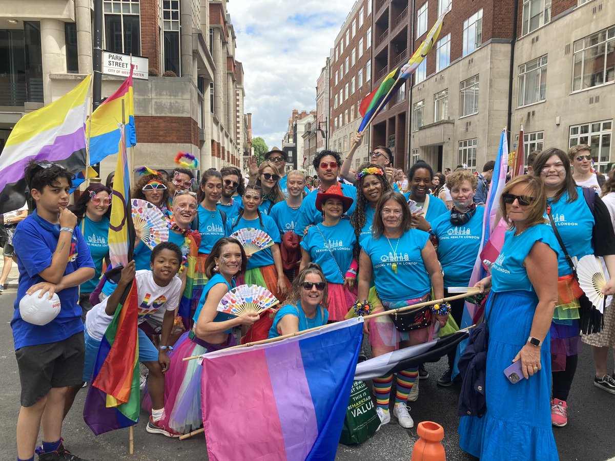 It begins! The SHL team are at London Pride ready get our march on. 🌈 Shout, wave, scream and make sure to snap a picture if you see us! 📸 💜💙💚💛🧡❤️ #Pride2023 #LondonPride #LondonPride2023