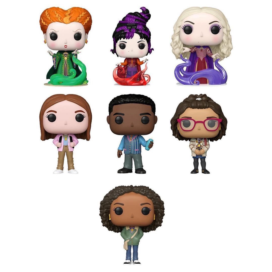 SISTAHHHS! Here are your first looks at the brand new ‘Hocus Pocus 2’ Funko Pops! Here you have the three Sanderson Sisters, Cassie, Gilbert, Becca and Izzy! #HocusPocus2