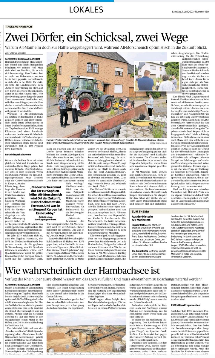 Lokale Presse DZ heute #hambacherforst #hambibleibt