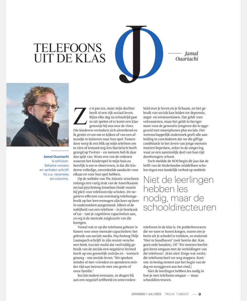 Telefoons uit de klas. Nu!