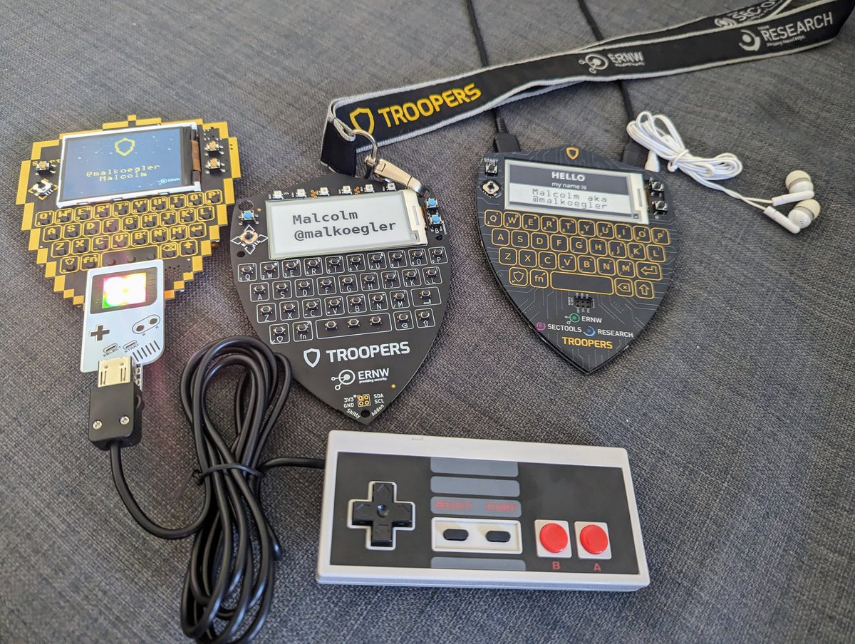 2019, 2022, 2023 badges <a href="/WEareTROOPERS/">TROOPERS Conference</a>