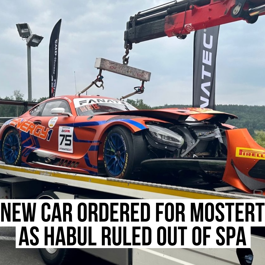 speedcafe's tweet photo. US-based Australian Kenny Habul has ordered a replacement car from his hospital bed following a serious crash in a pre-qualifying session. It keeps Chaz Mostert's 24 Hour of Spa campaign alive. 

Read more - https://t.co/fr1fRHp53z

#24hoursofspa #Sunenergy #ChazMostert https://t.co/RIopgEle3n