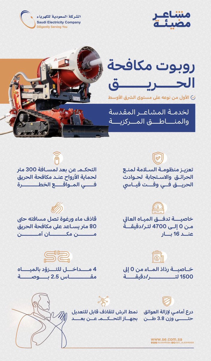 fayezgase's tweet photo. روبوت مكافحة الحريق في المشاعر المقدسة #حج1444 https://t.co/mlMJUbSSZx