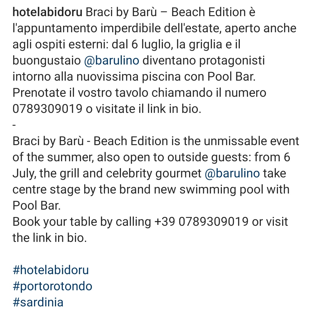 E che le braci si accendano dal 6 luglio al #hotelabidoru #sardegna #portorotondo 
#barulino #baru #bbq #italy #adv #bracibeachedition