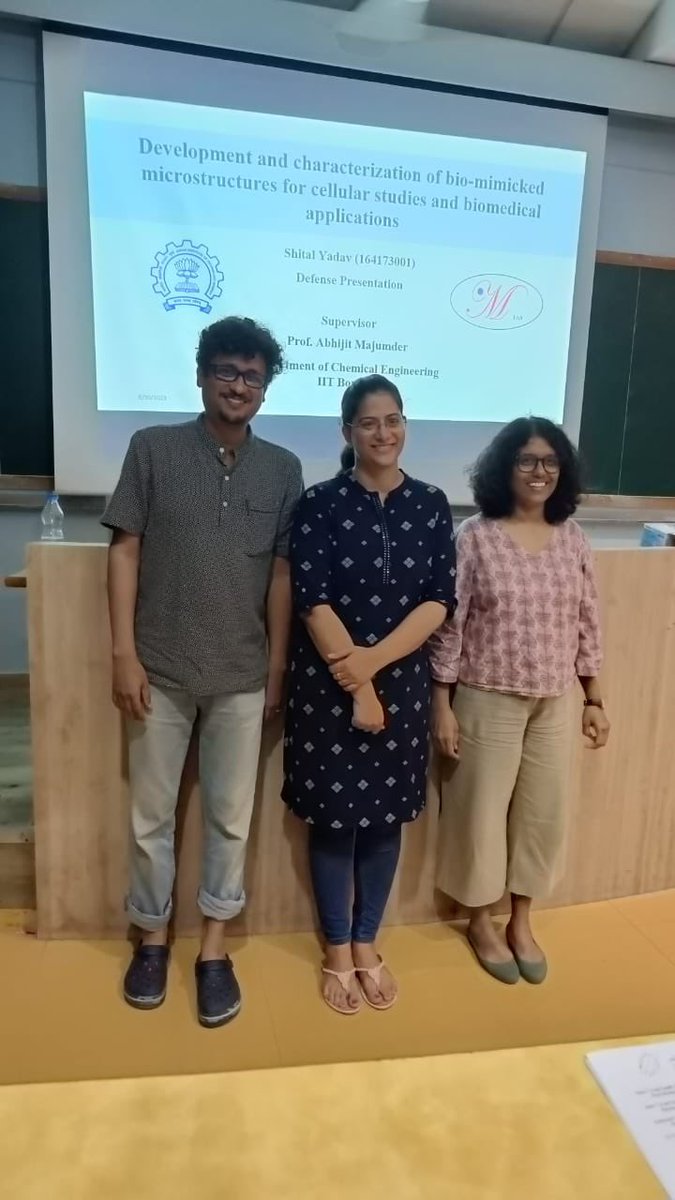 abhijit_MLab's tweet photo. Congrats @Shitalsy , the new Dr. in the town, for successfully defending her PhD thesis 👏🏼 with multiple publications in leading journals (with 1 cover page article), 2 patent filed, &amp; awards. 
A few adj. frm the examiners: Highly creative, most unique. 
All the best Dr. Yadav 💐 https://t.co/Uz7oFMcG9h