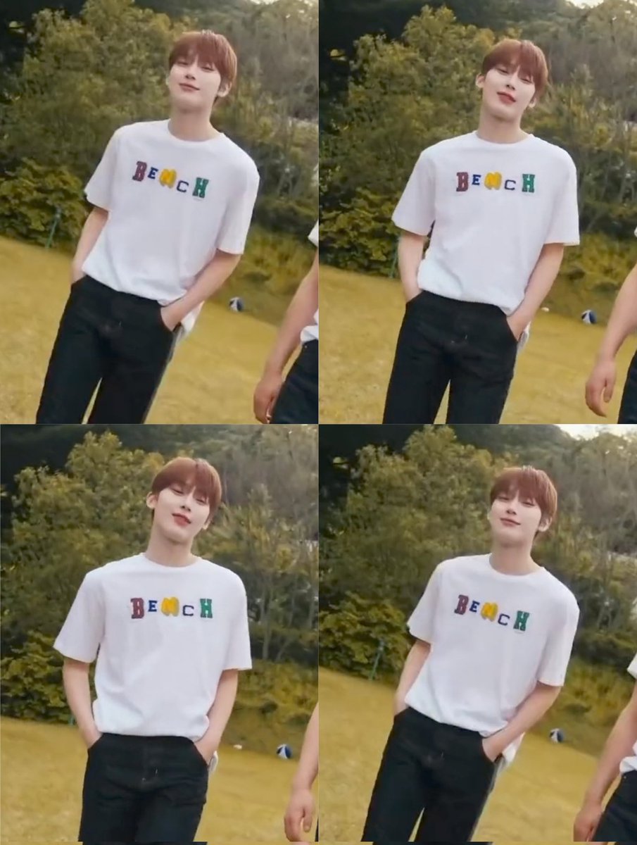 sunoo in white shirt for bench 🤍