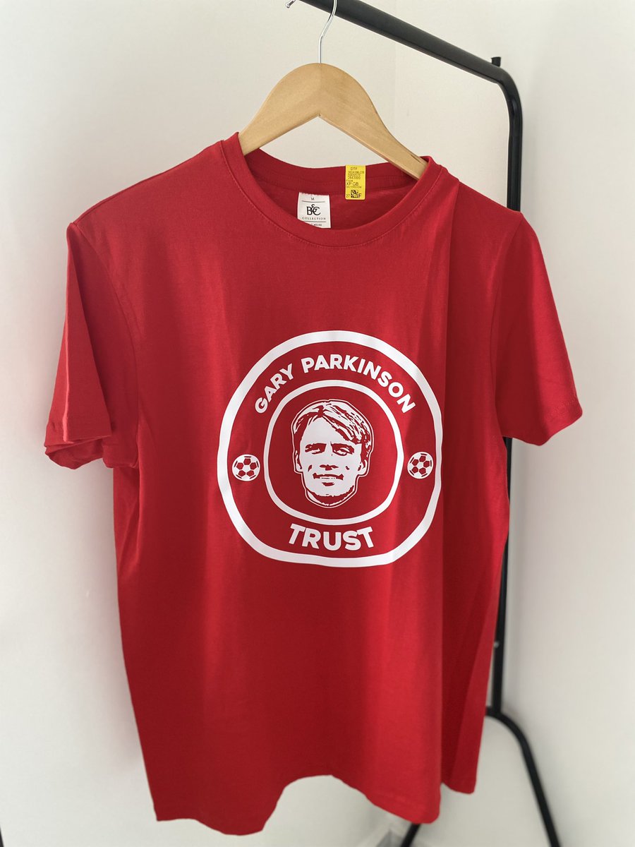 If you’re coming to the Gary Parky Trophy today at <a href="/CMB_FC71/">CMB FC</a>, get your hands on one of our official t-shirts!

£15 per t-shirt with all the money going direct to the Gary Parkinson Trust 👏🏻

Available in S, M, L &amp; XL. 

We’ll soon have these available to buy through the website!