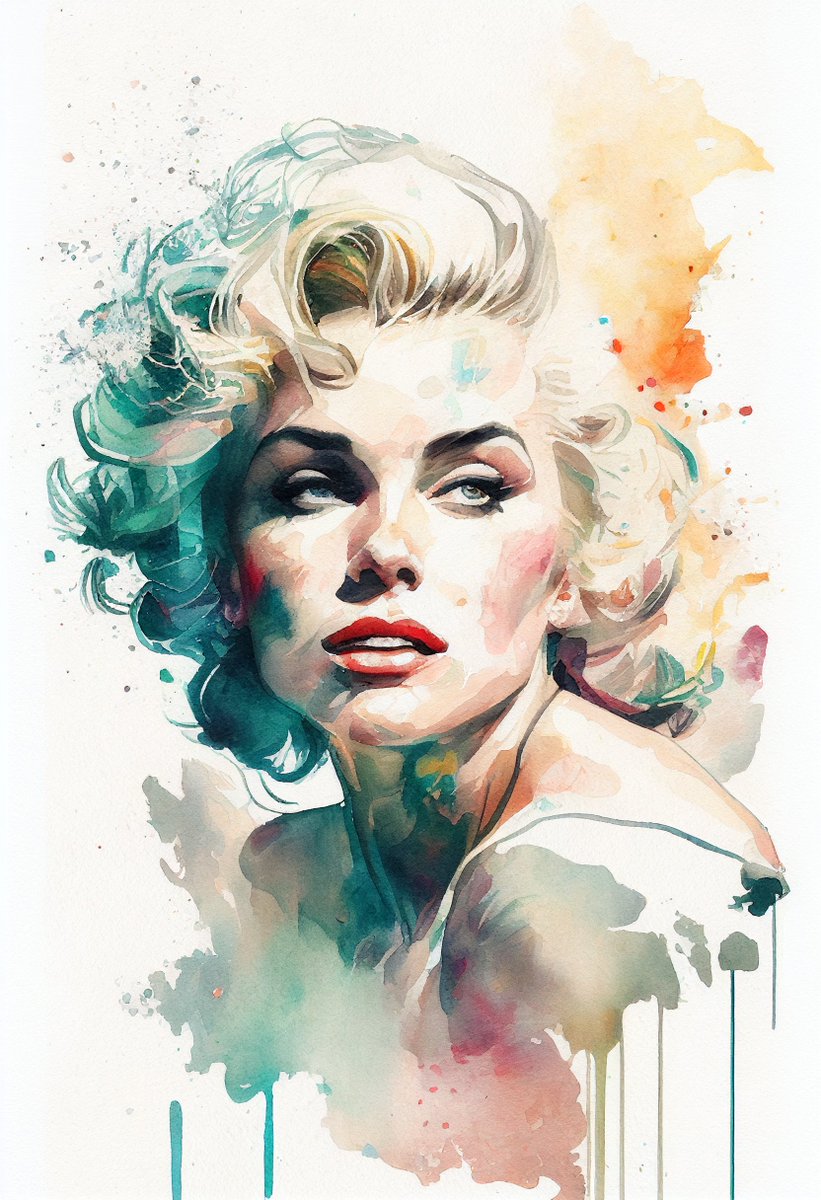 splash_gallery's tweet photo. Hand Painted Portraits https://t.co/aYPiVVFQen #MarilynMonroe #watercolour #painting #MONROE  #illustration #homedecor #nursery #contemporary #Marilyn #wallart #skunk https://t.co/m9pfl9mY7X
