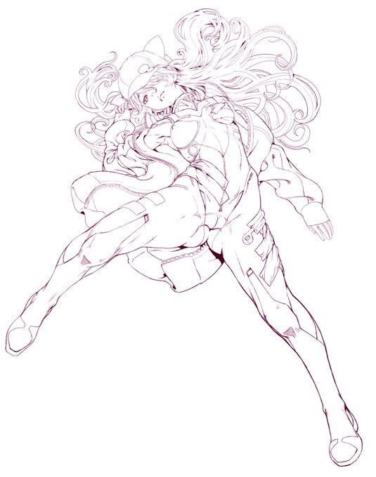 アスカの線画とキャラ単体(h 