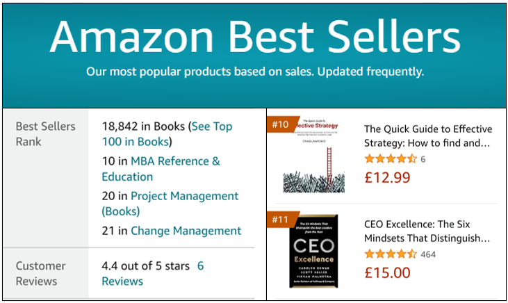Thanks to your support, the new strategy book is now at #10 in Amazon's key 'MBA Reference and Education' category, which is great as I'm now working hard to get it on the reading list of more uni business schools. Thank you!
See the book at: amazon.co.uk/Quick-Guide-Ef…
#strategy