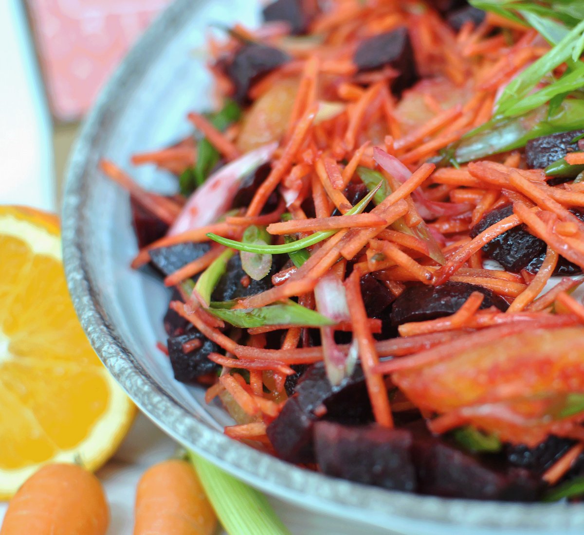 You know the score, new month, new salad!   A splash of sunshine in a bowl, our Beetroot, Carrot, Orange, and Spring Onion Salad ! 🥕🍊☀️
#saladofthemonth  #5aday #thepantry #teampantry #pantrykitchens