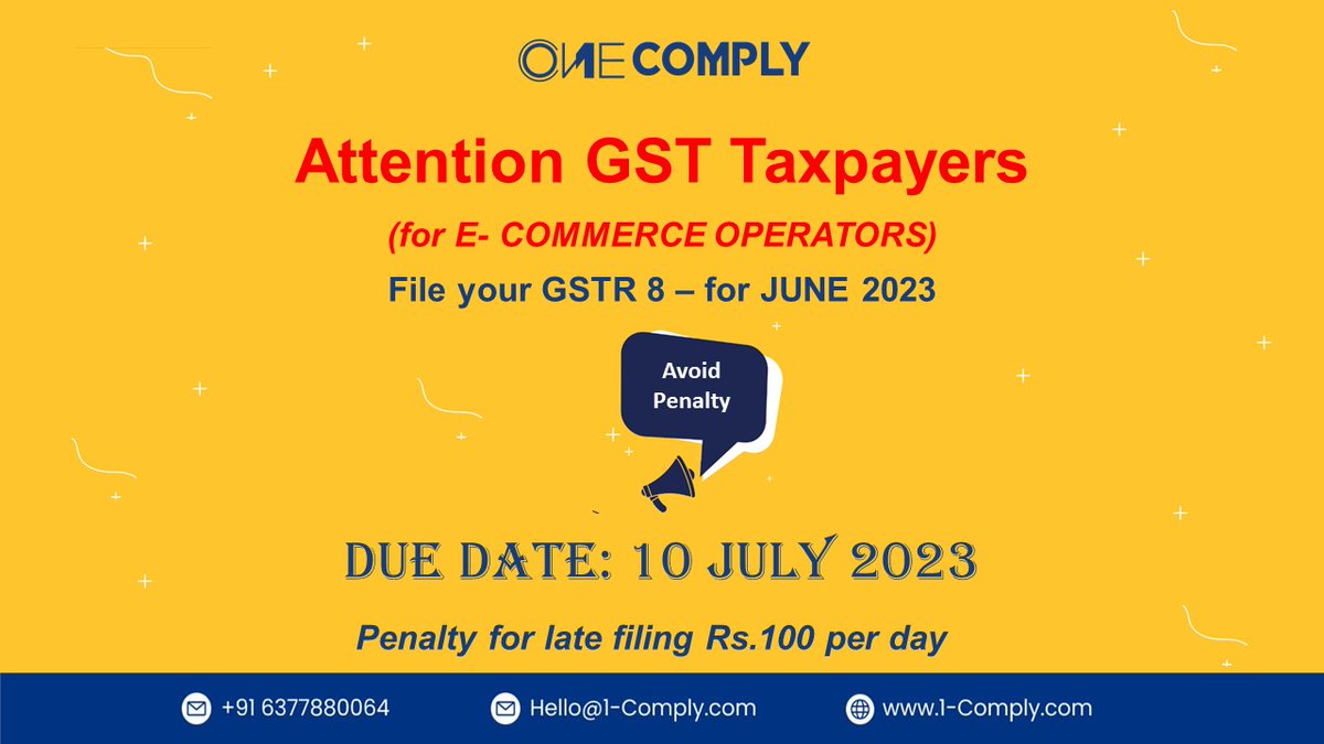 Attention GST Taxpayers!

#gstr8 #duedate #GSTR