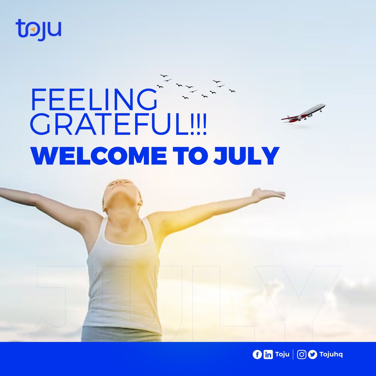 TojuHQ's tweet photo. July is the month to level up your financial game! 
 Join the digital revolution and experience seamless transactions with our secure payment solutions. 

#tojuafrica #happynewmonth #DigitalPayments #SeamlessTransactions #FintechInnovation https://t.co/U9kcQKBYs9