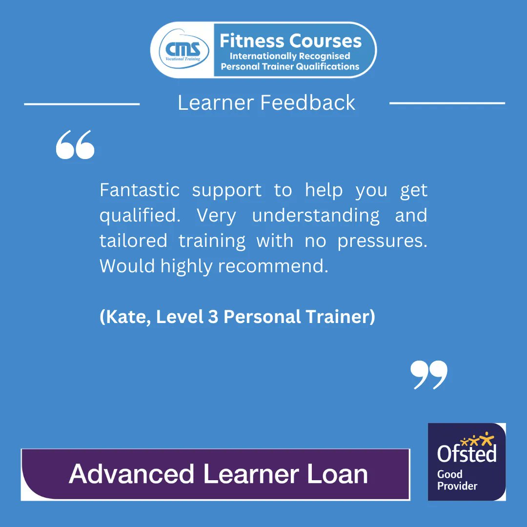 Fantastic support tailored to your needs at CMS Fitness Courses! We provide individualized support to help you achieve your goals. Let's tailor your personal training journey together! #advancedlearnerloans #personaltrainercourses #onlineptcourses #fantasticsupport #tailored