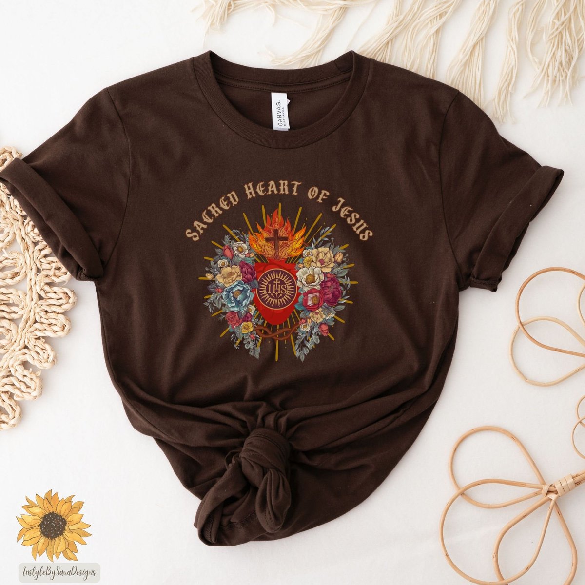 InStyleBySara's tweet photo. Excited to share the latest addition to my #etsy shop: Adult Devotional Gifts, Women Catholic T-shirt, Christ Tshirt, Jesus Sacred Heart T-shirt, Vintage Religious-Themed Gifts, https://t.co/DB6QYkqarO #blue #quinceanerasweet16 #christmas #black #bohohippie #shortsleev https://t.co/e9rkkNUFi7
