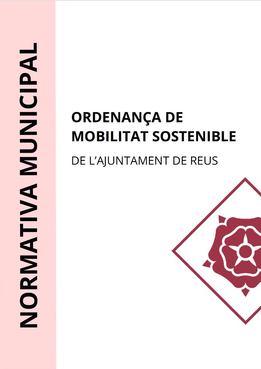 reusgurbana's tweet photo. Avui entra en vigor la nova Ordenança de Mobilitat Sostenible de @reus_cat 

Descarrega-te-la i consulta-la aquí: https://t.co/WXlxaGtXas https://t.co/eF2BEfOEVJ