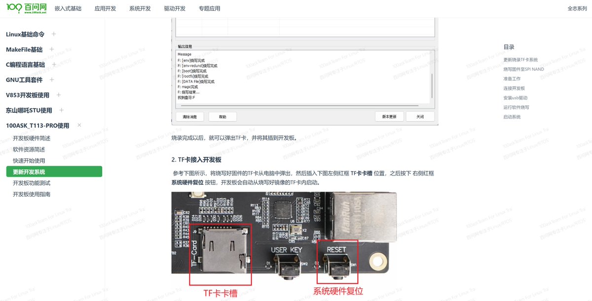 dongshanpi's tweet image. allwinner-docs.100ask.net We have made an online site for the use and development manual of the Allwinner series of development boards, which is convenient for everyone to read and refer to. The site is being continuously updated and will also support English pages!