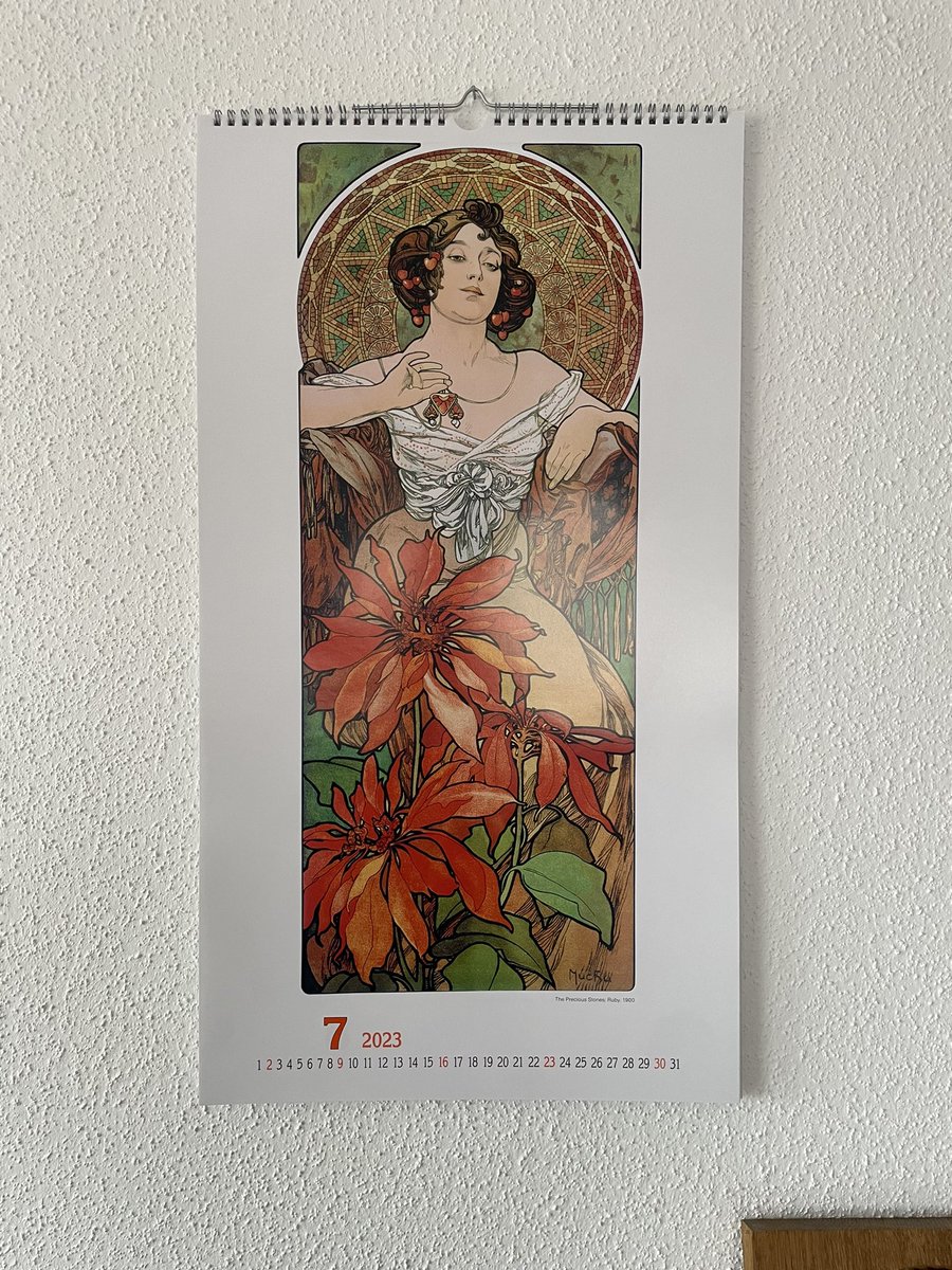 Tatzes_Merch's tweet photo. Juli - The Precious Stones: Ruby (1900)
#AlfonsMucha #AlphonseMucha #Jugendstil #ArtNouveau #Kalender2023 https://t.co/Jczdr6WH5p