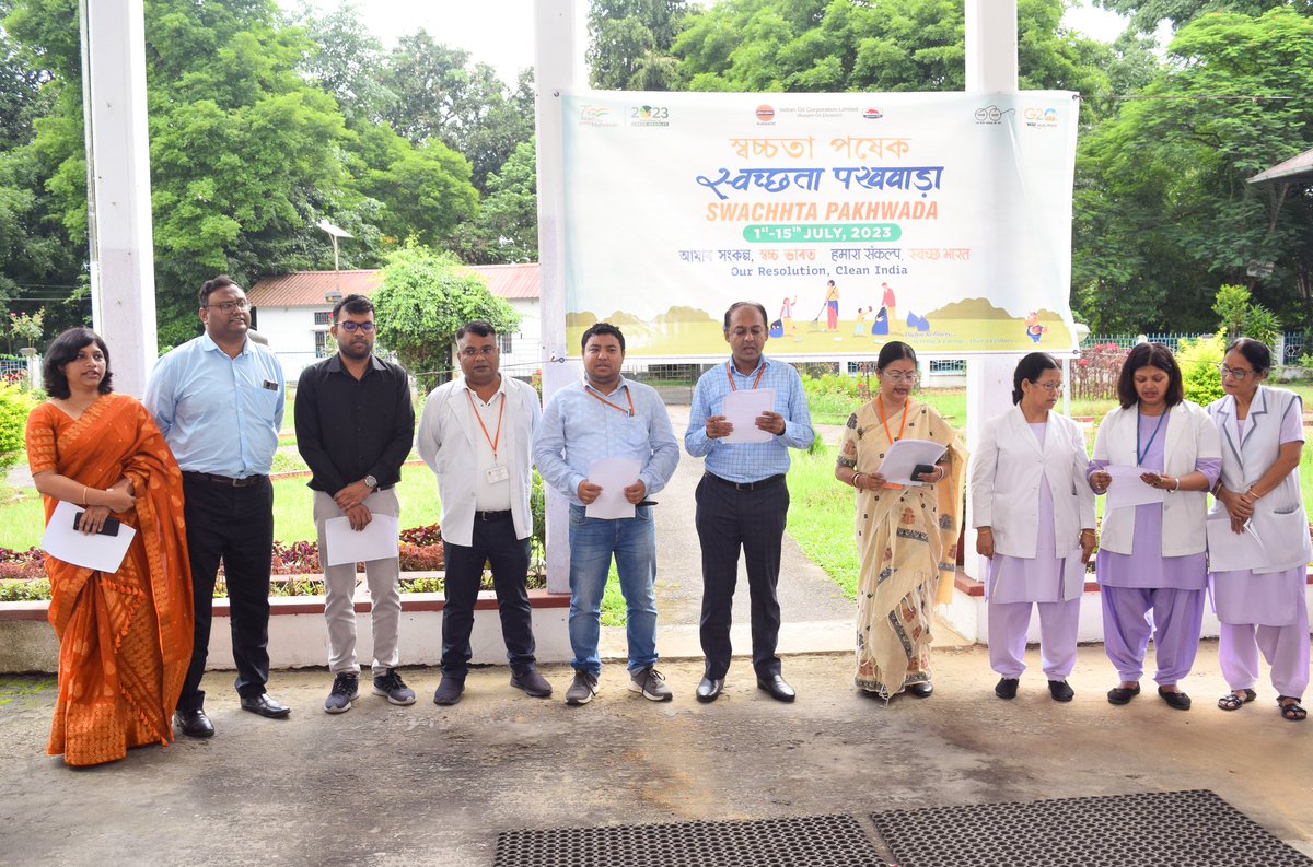 <a href="/indianoilcl/">Indian Oil Corp Ltd</a>'s डिगबोई रिफाइनरी में स्वच्छता प्रतिज्ञा के साथ #swachhtapakhwada2023 का शुभारंभ,स्वच्छता को एक आदत के रूप में अपनाते हुए जागरूकता कार्यक्रम एक साथ कई जगह शुरु हुआ ।
@swachhatapakhwada 
<a href="/ChairmanIOCL/">ChairmanIOC</a> 
<a href="/DirR_iocl/">Director (Refineries), IndianOil</a> 
<a href="/IOCRHQ/">Refineries Division of IndianOil</a>