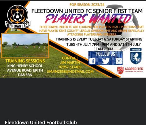 Buzzing for pre season to start next week! <a href="/FleetdownFC/">Fleetdown United FC</a>