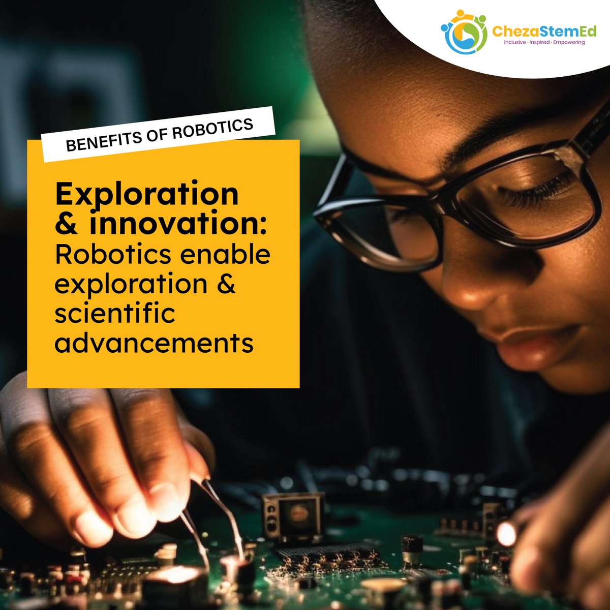 melmudiwa's tweet image. Exploration and innovation: Robotics enable exploration and scientific advancements. #HandsOnLearning #STEMInspiration #RoboticsChallenge