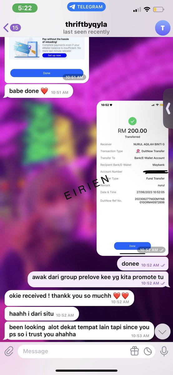 eirienmy's tweet photo. Hii i open service cash out ebelia ya, i charge rm2 je  . apps tng / boost / setel semua boleh cash out , i dah buat 100++ transaction confirm trusted mehh ✨🫶🏻 

#ebelia https://t.co/RunkaxIuT8