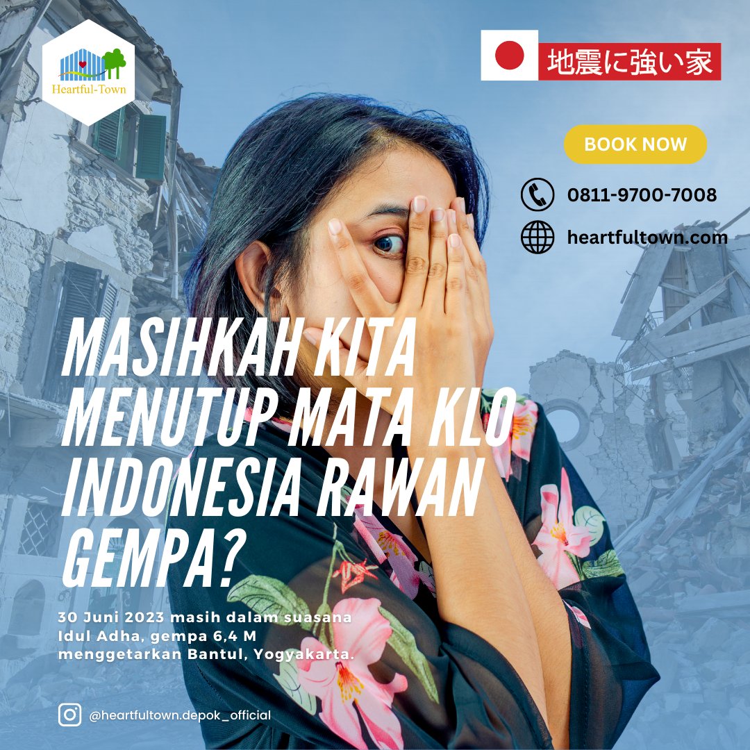 Gempa terkini, semoga saudara-saudara kita di Bantul, Yogyakarta diberikan keselamatan. Jangan tutup mata, segera beralih ke rumah tahan gempa Heartful-Town heartfultown.com
#GEMPABANTUL #GempaJogja #gempa #GempaHariIni #BMKG #Popo #Luna #Kenceng Sayang Ohm #Maxim