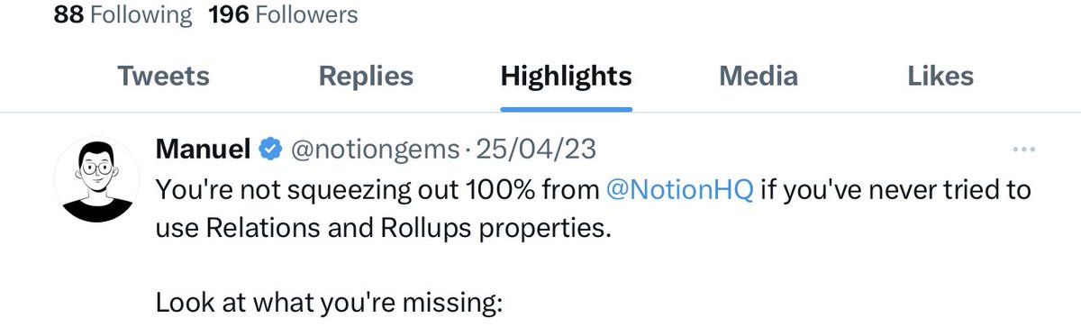 The new Highlights tab lets us showcase our best tweets that may have been lost in the feed. 

It's a great complement to the bio and pinned tweet to introduce us to new followers.

Currently only available to Twitter Blue subscribers.

Have you tried it out?
