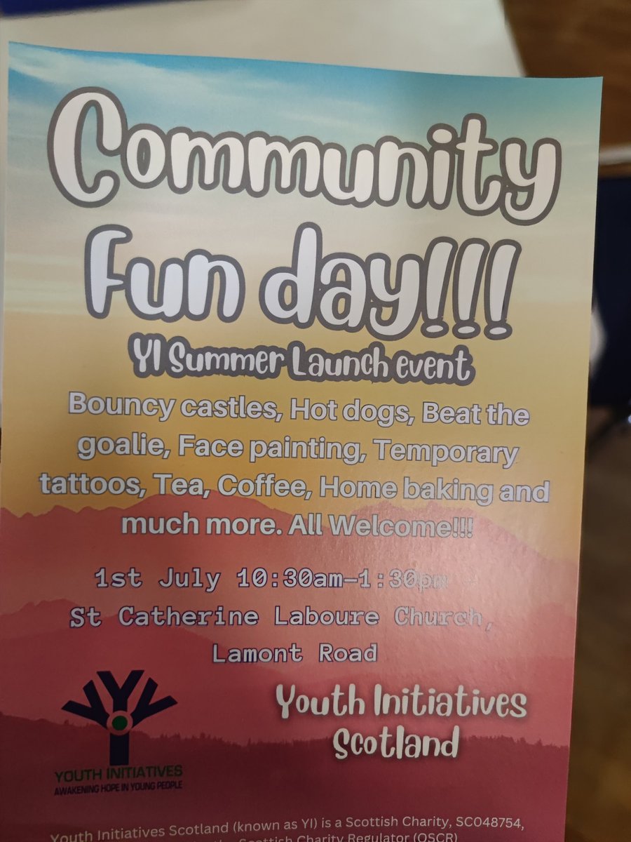 Mrs Madden (@amandamadden182) on Twitter photo Great wee event for the local community today at St Catherine's Parish 🏖️☀️ Come along and join us <a href="/YISc_2018/">Youth Initiatives Scotland</a> 🏰⚽🎸🎧🎨🖍️ <a href="/MrMcGarry1/">MrMcGarry</a> <a href="/allsaintsrcsec/">All Saints' RC Secondary</a> #community #summerfun Great wee event for the local community today at St Catherine's Parish 🏖️☀️ Come along and join us <a href="/YISc_2018/">Youth Initiatives Scotland</a> 🏰⚽🎸🎧🎨🖍️ <a href="/MrMcGarry1/">MrMcGarry</a> <a href="/allsaintsrcsec/">All Saints' RC Secondary</a> #community #summerfun
