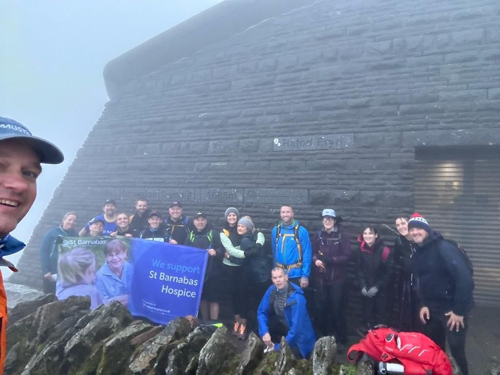 StBarnabasLinc's tweet photo. Huge congratulations to @PygottandCrone for taking on the Snowdon Sunset Challenge. 

Through wind and rain the entire time they reached the summit! 

Paul, and his team have raised over an incredible £20,000 for St Barnabas. 

THANK YOU 💛 https://t.co/D5czOrUpC2