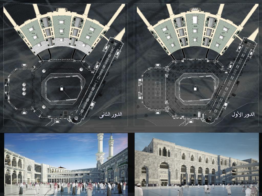 بقي أن أشير إلى أن هذا الجزء يتناول قصة مثيرة تنشر لأول مرة عن دور كلية العمارة والتخطيط في جامعة الملك سعود في تصميم التوسعة السعودية الثالثة. فأثناء إعدادي لهذا البحث، أثار انتباهي ما ورد في كلمة الشيخ صالح الحصين الرئيس السابق لشؤون المسجد الحرام والمسجد النبوي أمام الملك