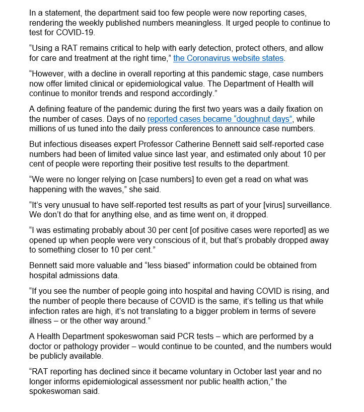 BigBadDenis's tweet photo. Victoria will no longer count self-reported cases of COVID-19.

#COVID19Vic @MaryAnneThomas @VicGovDH 

Source: https://t.co/wl3y5uVvPh https://t.co/DmKTwInNZr
