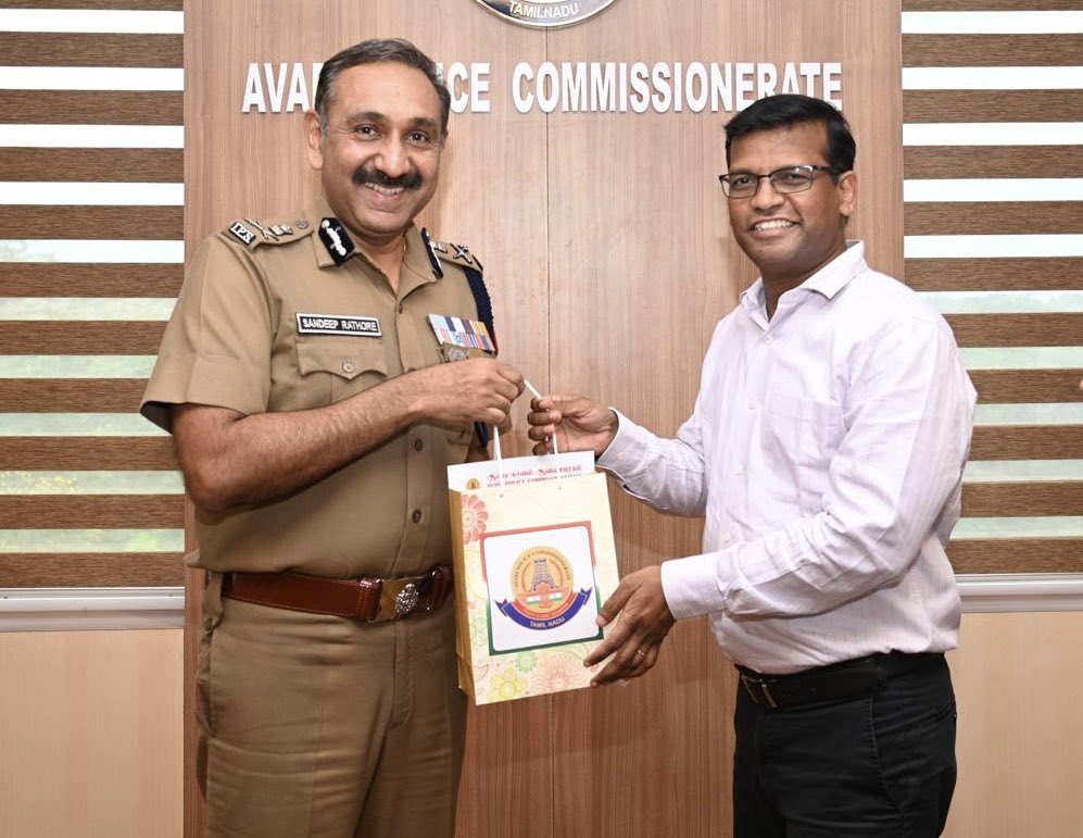 Hearty congratulations Sir for your Posting as New Commissioner of Police (CoP), Greater Chennai City 💐🎉🎊

#SandeepRaiRathoreIPS #CoP #greaterchennaipolice #chennaicitypolice