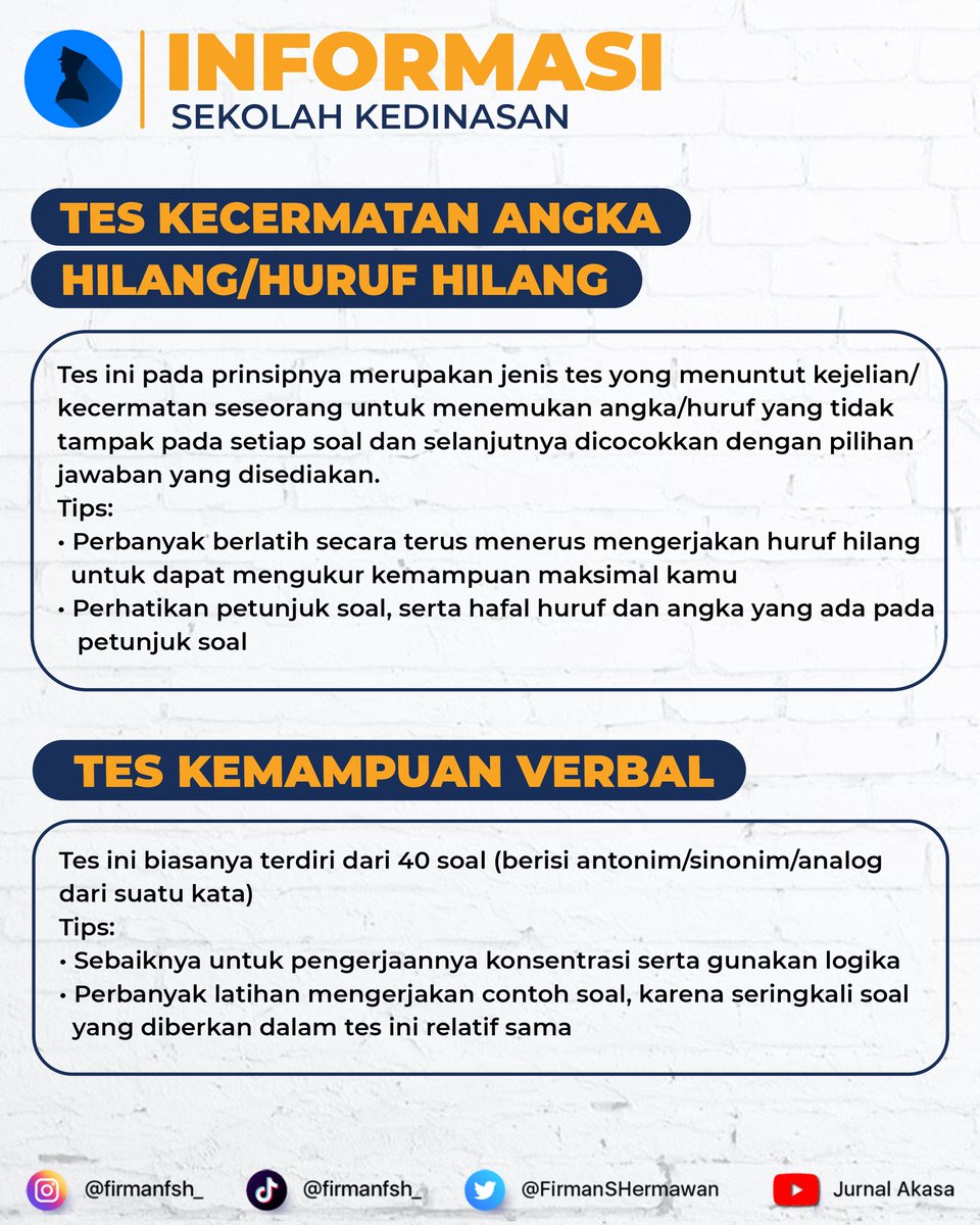FirmanSHermawan's tweet photo. Tes Psikologi sipaling sangat menentukan kelulusan. Tak kasih info nih apa aja materi tentang psikotes sekolah kedinasan.

#jurnalakasa #sipencatar2023 #sekolahkedinasan #sipencatar https://t.co/YSMUISjYQv
