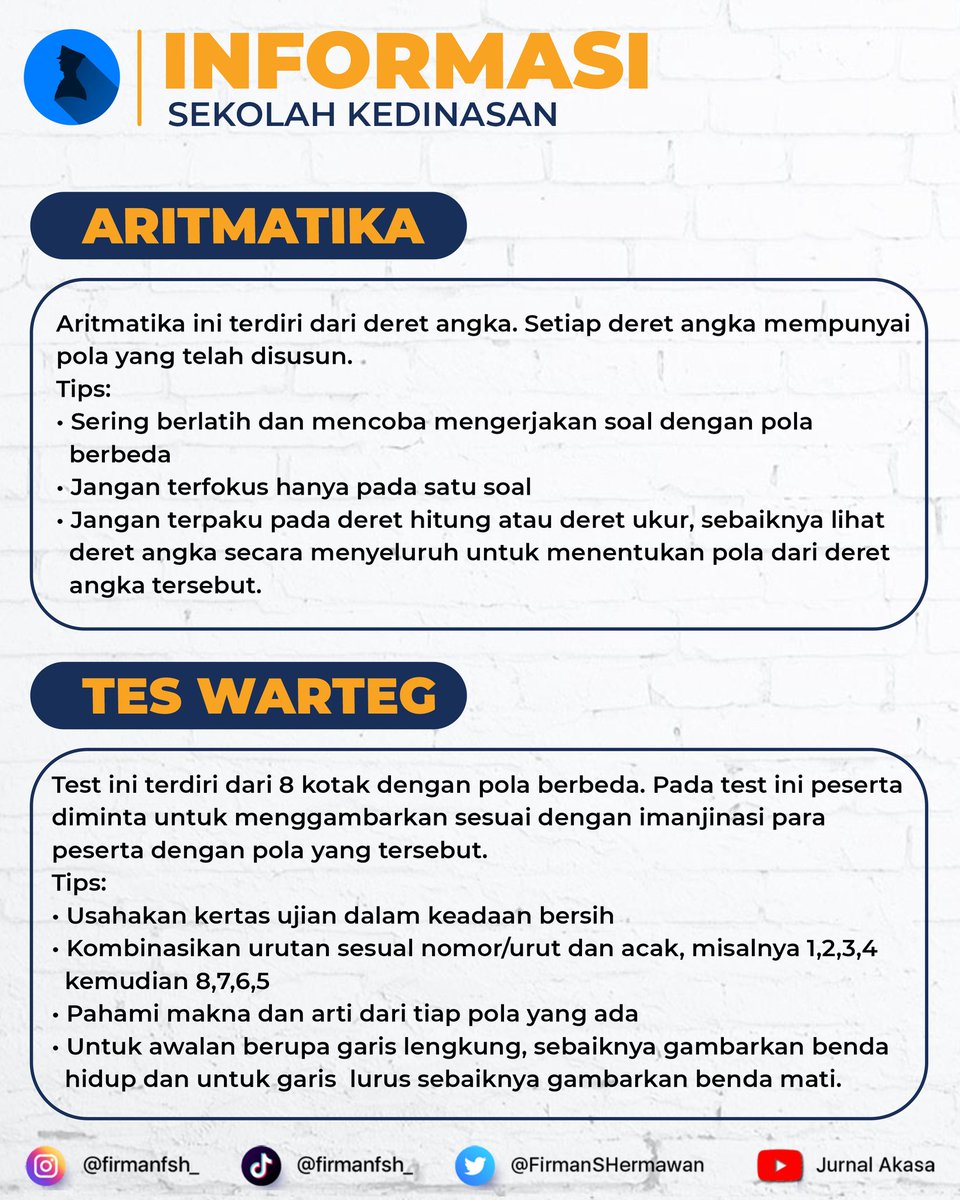 FirmanSHermawan's tweet photo. Tes Psikologi sipaling sangat menentukan kelulusan. Tak kasih info nih apa aja materi tentang psikotes sekolah kedinasan.

#jurnalakasa #sipencatar2023 #sekolahkedinasan #sipencatar https://t.co/YSMUISjYQv