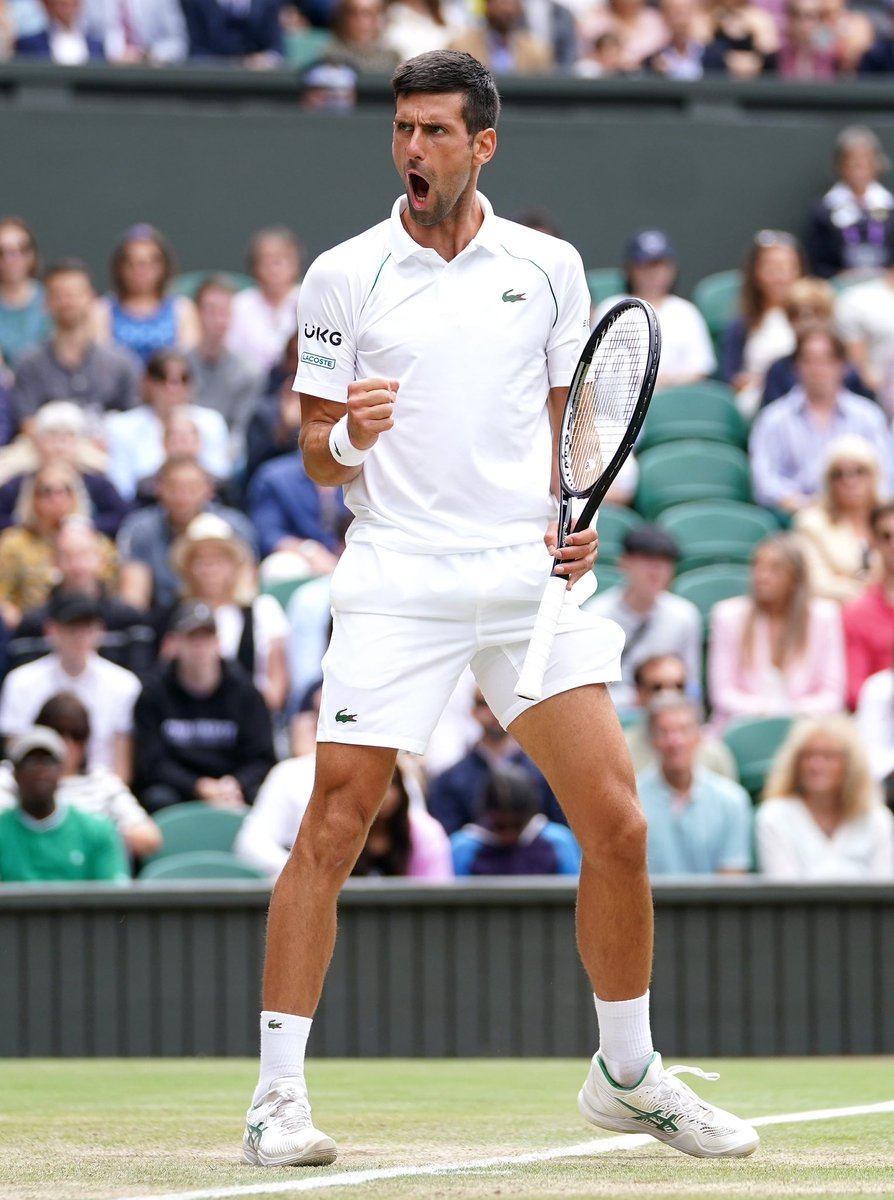 Novak Djokovic’in, 24. Grand Slam kupası için aşması gereken yol. #Wimbledon 

1. tur ➡️ Cachin
2. tur ➡️ Nakashima
3. tur ➡️ Etcheverry
4. tur ➡️ Musetti
Çeyrek final ➡️ Rublev
Yarı final ➡️ Ruud
Final ➡️ Alcaraz